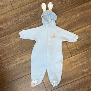 Kru Layette Easter Bunny Onesie, Size 3-6 Months